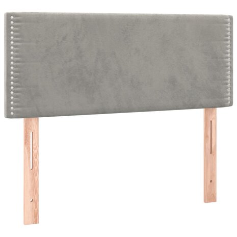 Hoofdbord 100x5x78/88 cm fluweel lichtgrijs 8720287147626 2