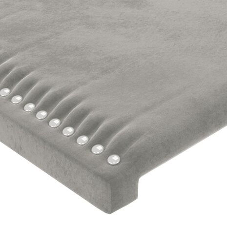 Hoofdbord 100x5x78/88 cm fluweel lichtgrijs 8720287147626 4