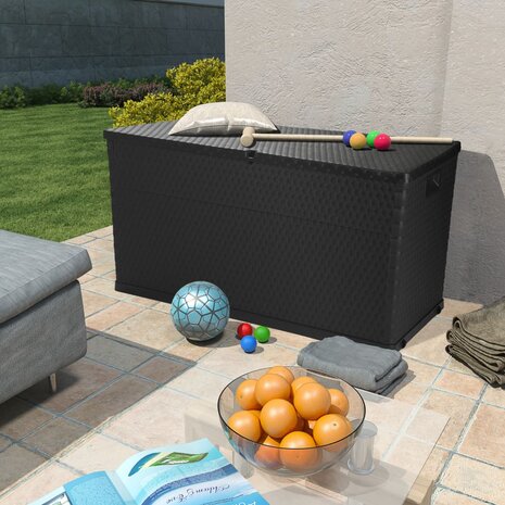 Tuinbox 120x56x63 cm polypropeen rattan antracietkleurig 8718475590491 2