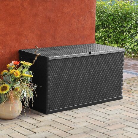 Tuinbox 120x56x63 cm polypropeen rattan antracietkleurig 8718475590491 3