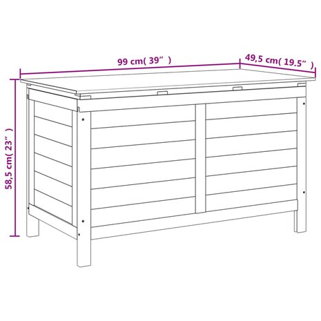 Tuinbox 99x49,5x58,5 cm massief vurenhout wit 8721012119581 8