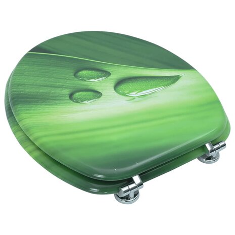 Toiletbril met deksel waterdruppel MDF groen 8720286028537 4