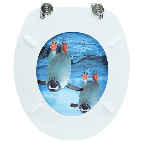Toiletbril met deksel pinguïn MDF 8720286028551 7