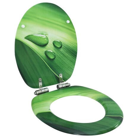 Toiletbril met soft-close deksel waterdruppel MDF groen 8720286028605 1