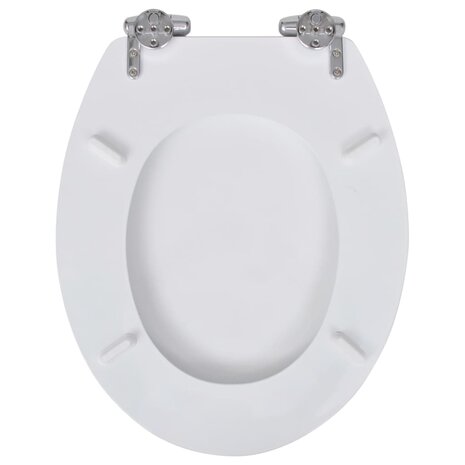 Toiletbril met soft-closedeksel 2 st MDF wit 8718475796831 5