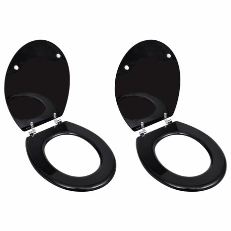 Toiletbrillen met deksels 2 st MDF zwart 8718475796879 1