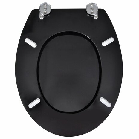 Toiletbrillen met deksels 2 st MDF zwart 8718475796879 5