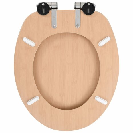 Toiletbrillen 2 st met soft-close deksels MDF bamboeontwerp 8719883691589 6