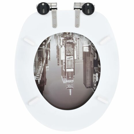 Toiletbrillen 2 st met soft-close deksels MDF New York ontwerp 8719883691640 6