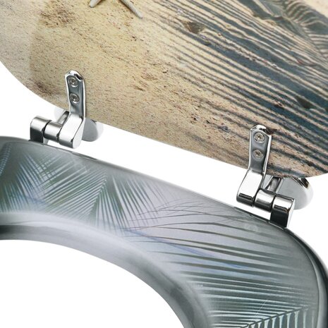 Toiletbrillen met deksel 2 st strand MDF 8720286084144 7