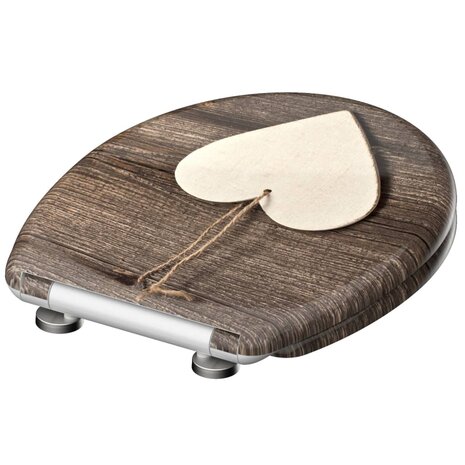 SCHÜTTE Toiletbril met soft-close WOOD HEART duroplast met print 4008431823775 4