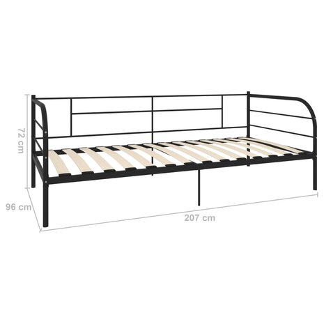 Bedbankframe metaal zwart 90x200 cm 8719883989471 8