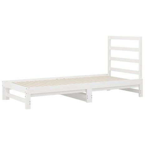 Slaapbank uitschuifbaar massief grenenhout wit 2x(90x200) cm 8720287093442 4