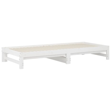 Slaapbank uitschuifbaar massief grenenhout wit 2x(90x200) cm 8720287093596 6