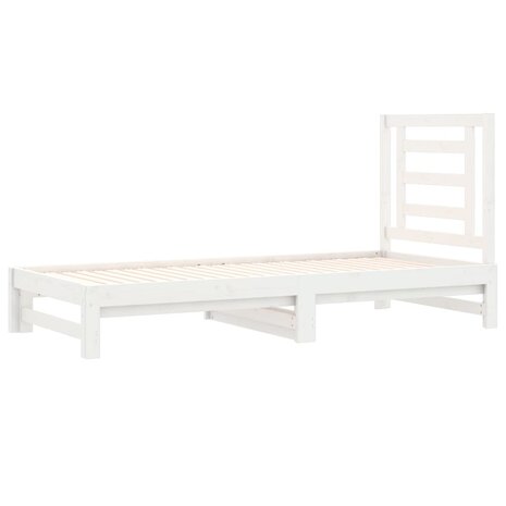 Slaapbank uitschuifbaar massief grenenhout wit 2x(90x200) cm 8720287096443 4