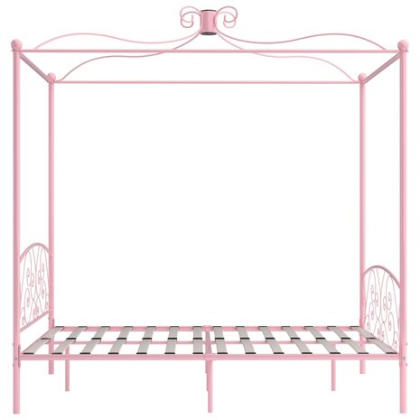 Hemelbedframe metaal roze 180x200 cm 8719883791852 4