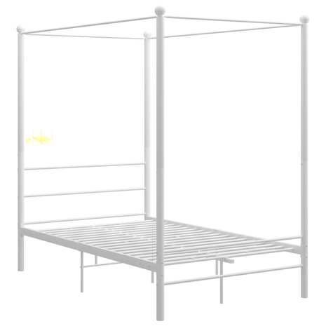 Hemelbedframe metaal wit 140x200 cm 8720286163764 2