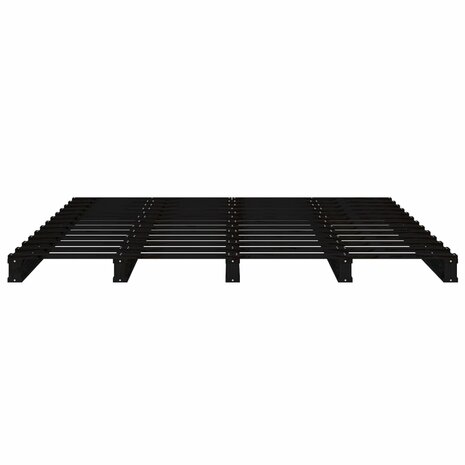 Palletbed massief grenenhout zwart 140x190 cm 8720287140269 5
