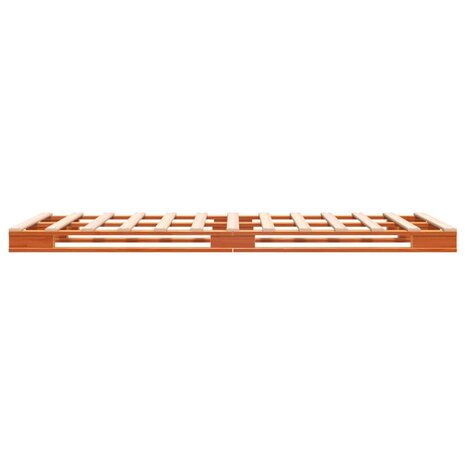 Palletbed massief grenenhout wasbruin 90x200 cm 8721012315280 5