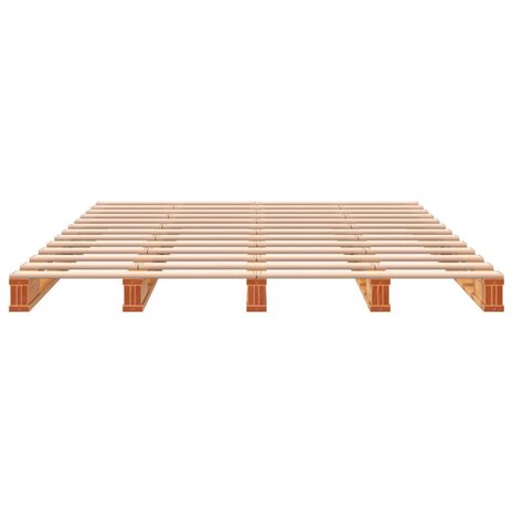 Palletbed massief grenenhout wasbruin 140x200 cm 8721012315297 4