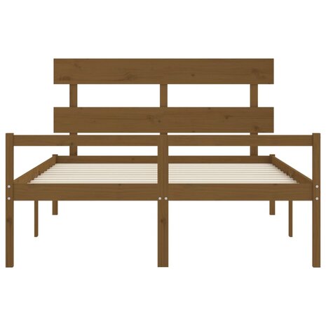 Seniorenbed met hoofdbord massief hout honingbruin 8720845405298 6