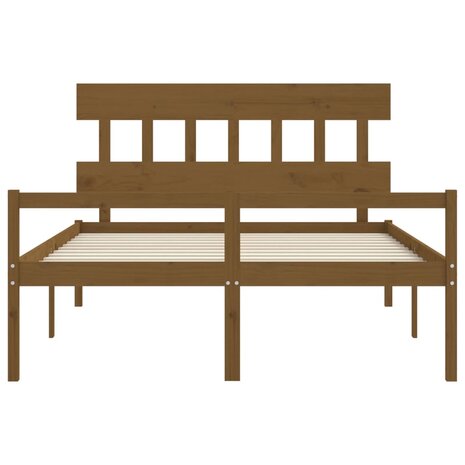 Seniorenbed met hoofdbord massief hout honingbruin 8720845405946 6