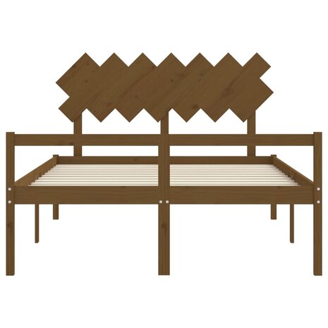 Seniorenbed met hoofdbord massief hout honingbruin 8720845407247 6