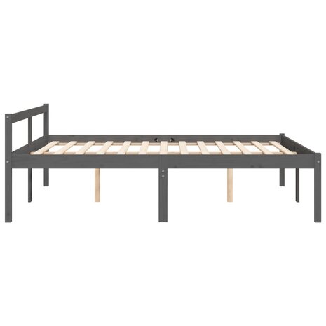 Seniorenbed massief grenenhout grijs 150x200 cm 8720286878309 5