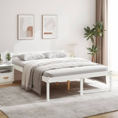 Seniorenbed massief grenenhout wit 160x200 cm 8720286878347 1