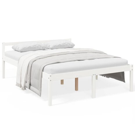 Seniorenbed massief grenenhout wit 160x200 cm 8720286878347 2