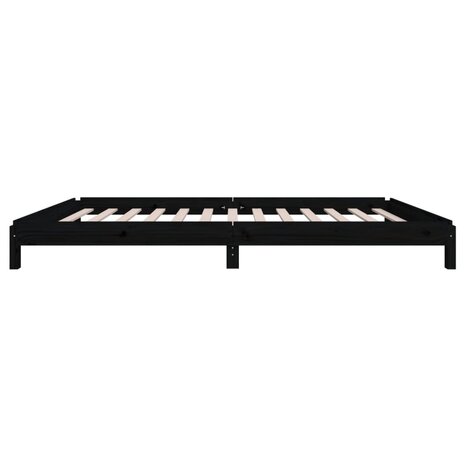 Bed stapelbaar 90x200 cm massief grenenhout zwart 8720287073741 9