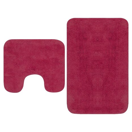 Badmattenset stof fuchsia 2-delig 8718475603542 1