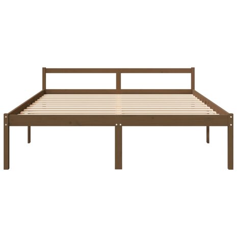 Seniorenbed massief grenenhout honingbruin 200x200 cm 8720286878460 4