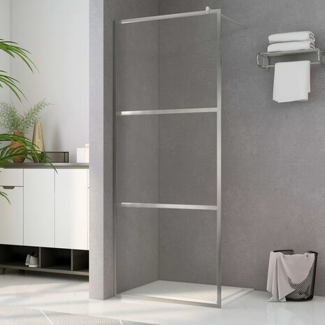 Inloopdouchewand transparant 140x195 cm ESG-glas 8720286047620 1