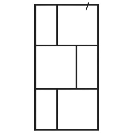 Inloopdouchewand 100x195 cm gehard glas zwart 8720286288641 3