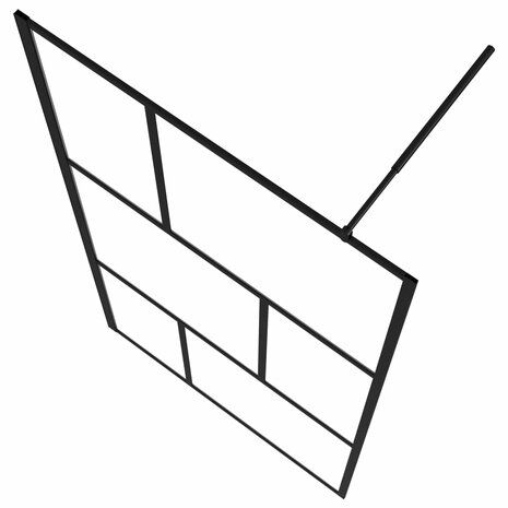 Inloopdouchewand 100x195 cm gehard glas zwart 8720286288641 5