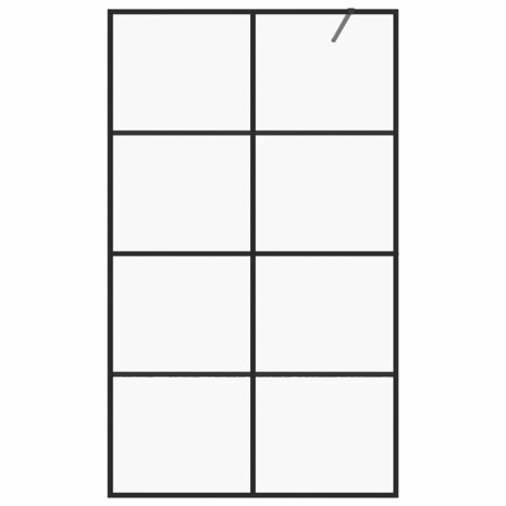 Inloopdouchewand 100x195 cm ESG-glas transparant en zwart 8720286513385 3