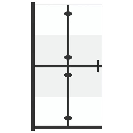 Inloopdouchewand inklapbaar 80x190 cm ESG-glas halfmat 8720286640210 2