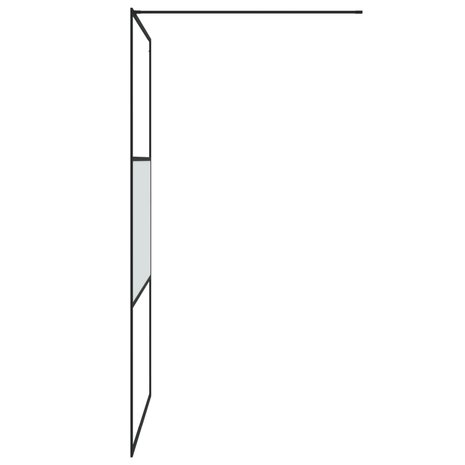 Inloopdouchewand 115x195 cm halfmat ESG-glas zwart 8720287052050 4