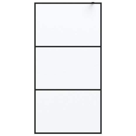 Inloopdouchewand 100x195 cm mat ESG-glas zwart 8720287052098 3