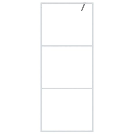 Inloopdouchewand 80x195 cm transparant ESG-glas wit 8720287052173 3