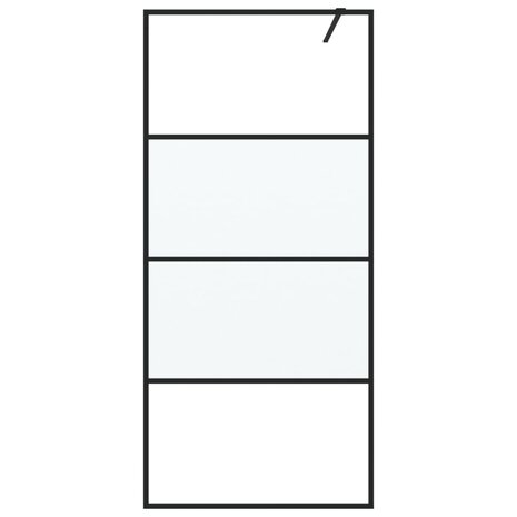 Inloopdouchewand 90x195 cm halfmat ESG-glas zwart 8720287052234 3