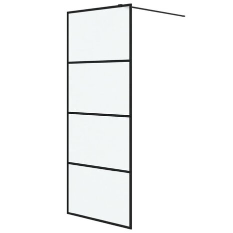 Inloopdouchewand 80x195 cm mat ESG-glas zwart 8720287052272 2