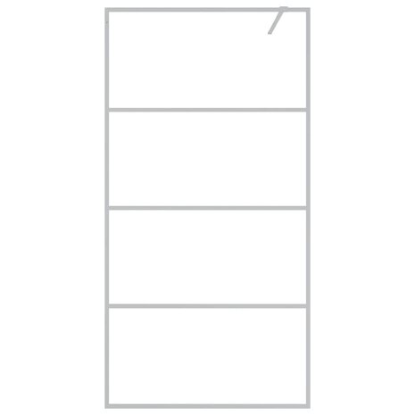 Inloopdouchewand 100x195 cm transparant ESG-glas zilverkleurig 8720287052340 3