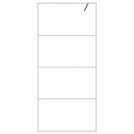 Inloopdouchewand 90x195 cm transparant ESG-glas wit 8720287052388 3