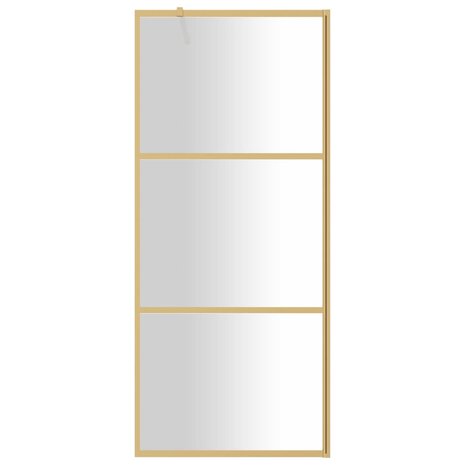 Inloopdouchewand transparant 90x195 cm ESG-glas goudkleurig 8720845941864 3