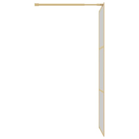 Inloopdouchewand transparant 90x195 cm ESG-glas goudkleurig 8720845941864 4