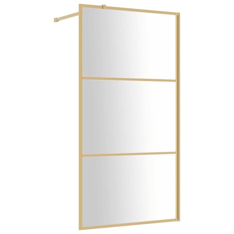 Inloopdouchewand transparant 100x195 cm ESG-glas goudkleurig 8720845941888 2