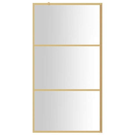 Inloopdouchewand transparant 100x195 cm ESG-glas goudkleurig 8720845941888 3