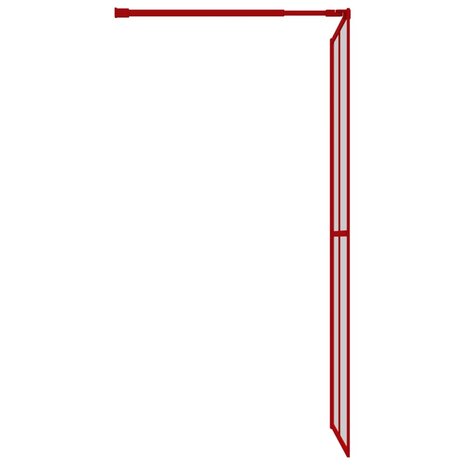 Inloopdouchewand transparant 100x195 cm ESG-glas rood 8720845941956 4